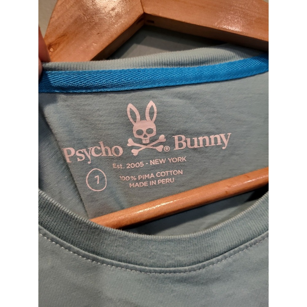 Psycho Bunny Blue Gresham Graphic Short Sleeve T Shirt Sz 7/XL - Picture 6 of 7